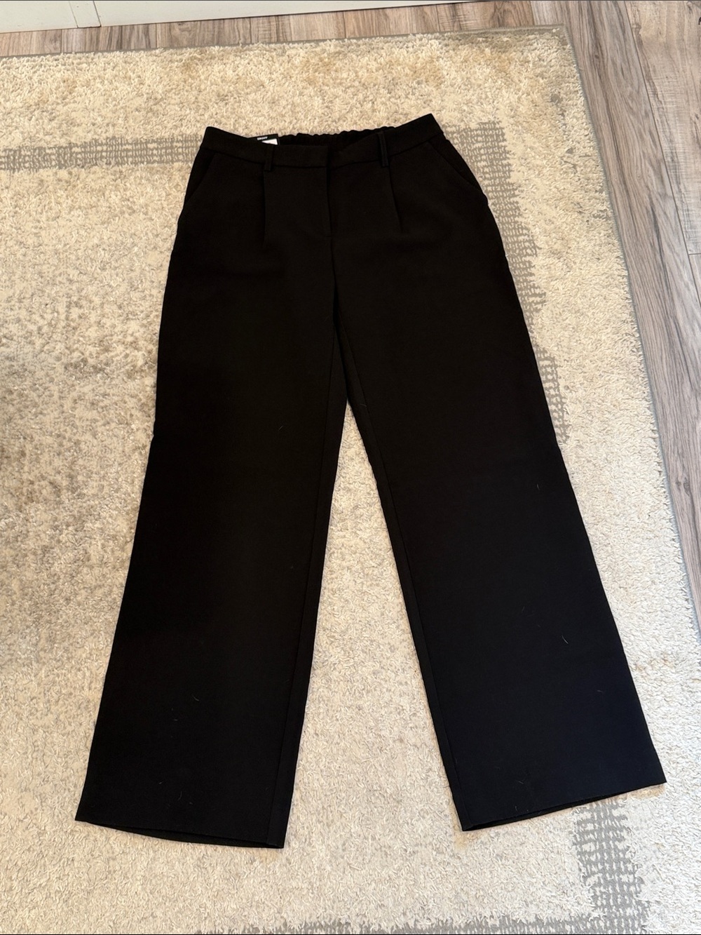 DKNY Black Wide-Leg Women's Trousers